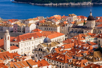 Fototapeta na wymiar Sightseeing of Croatia. Dubrovnik cityscape. Dubrovnik old town, a beautiful summer view, Dalmatia region, Croatia 