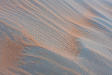 Nahaufnahmen von Strukturen einer Sandw&uuml;ste