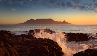 Table Mountain with clouds, Cape Town, South Africa