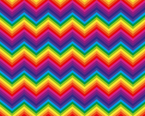 Fototapeta premium background of zigzag stripes in rainbow colors