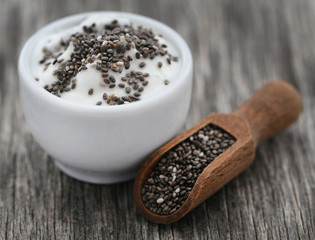 Yogurt with chia seeds
