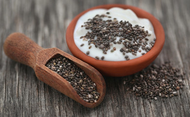 Yogurt with chia seeds