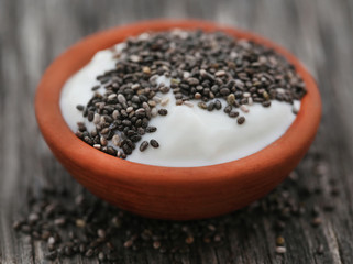 Yogurt with chia seeds