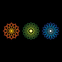 SIMPEL ELEMENT MANDALA ISLAMIC ORNAMENT FLORAL LOGO ICON