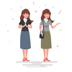 Classic image of a woman. Working Mom. Business woman.