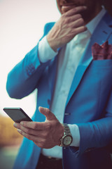 Follows his job even though he is not in the office.