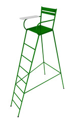 Tennis Schiedsrichter Stuhl, Freisteller