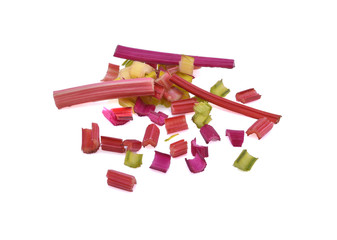 rhubarb isolated on white background