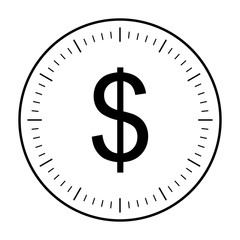 Time is money vector on white background