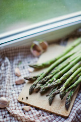 Fresh green asparagus