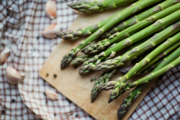 Fresh green asparagus