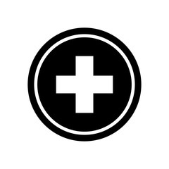 Fototapeta premium Healthcare plus sign. Medical symbol vector icon