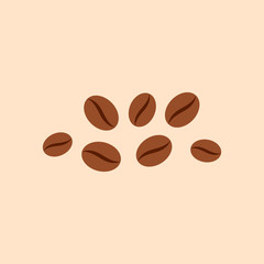 Coffee beans vector icon. Logo coffee beans isolated