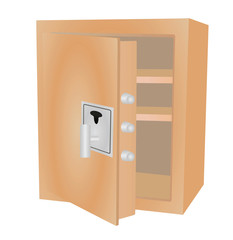 Safe box open. vector illustration