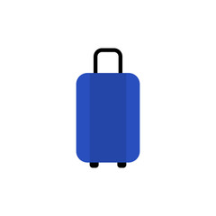 Travel suitcase vector icon isolated on white background