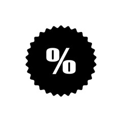 Percentage icon. Discount vector symbol isolated on white background