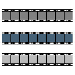 Film strip collection vector illustration isolated on white background