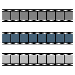 Film strip collection vector illustration isolated on white background