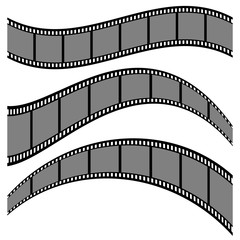Fototapeta premium Film strip collection vector illustration isolated on white background