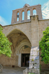 Fototapeta na wymiar portal of the church of Bellapais Abbey in Cyprus