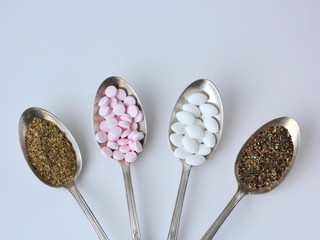 Supplements for anxiety: chamomile, magnesium, vitamin B complex and lemon balm. Natural...