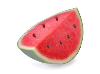 Sliced of watermelon isolated on white background.