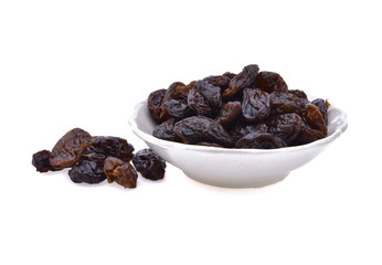 Raisins isolated on white background