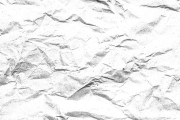 Fototapeta premium Black and white crumpled craft paper texture, background