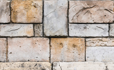 Background of the yellow brick wall