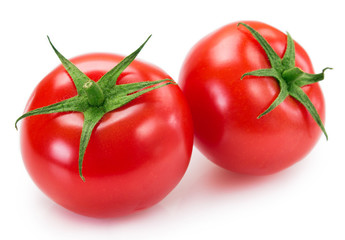Fresh tomato on white background