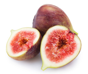 Figs fruit on white background