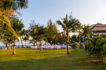 Obraz na płótnie Canvas Sea beach with palm tree in resort