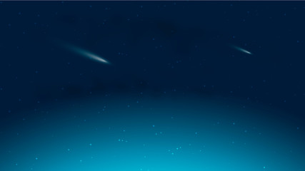 falling comets in the night starry sky © kraft2727