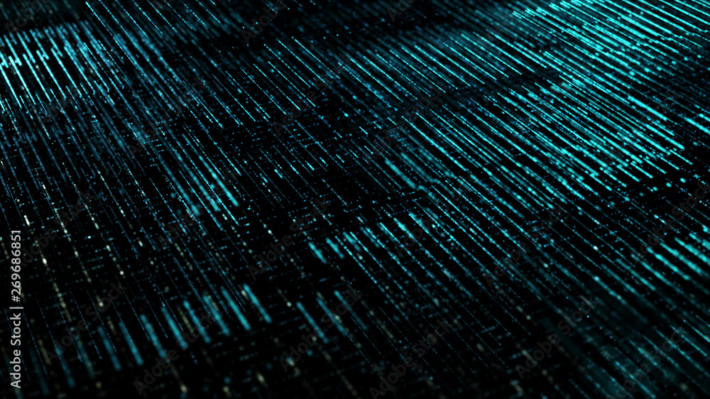 Poster futuristic digital matrix particles grid virtual reality abstract cyber space environment background
