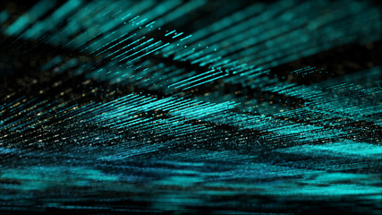Futuristic digital matrix particles grid virtual reality abstract cyber space environment background