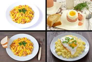 zestaw potraw z jajkiem - obrazy, fototapety, plakaty