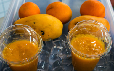 orange juice in glass