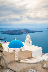 Church at Santorini Island in Greece, one of the most beautiful travel destinations of the world.