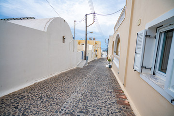 Obraz premium Santorini Island, Greece, one of the most beautiful travel destinations of the world.