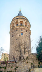 Fototapeta na wymiar Golden Horn against Galata tower, Istanbul, Turkey 