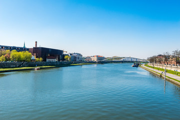 Fototapeta na wymiar The Vistula (Wisla) river in Krakow