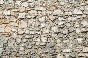 Limestone rock brick wall and mortar background