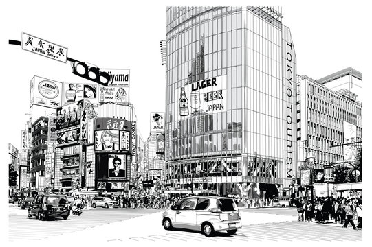 TOKYO, famous Shibuya crossroad © Isaxar