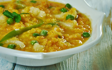 Maharashtrian  Vegetable Lentil Stew with Goda Masala