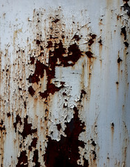Rusty and decay zinc sheet