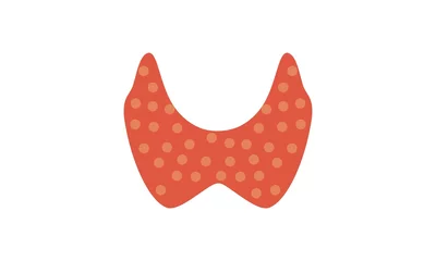 Selbstklebende Fototapeten Thyroid human internal organ logo © deemka studio