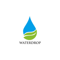 Water drop logo design vector template