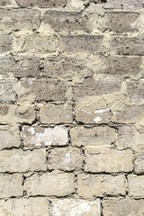 texture of old brick closeup