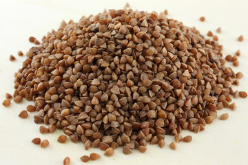 buckwheat on white background