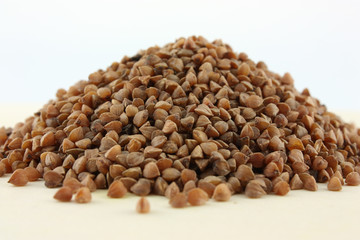 buckwheat on white background